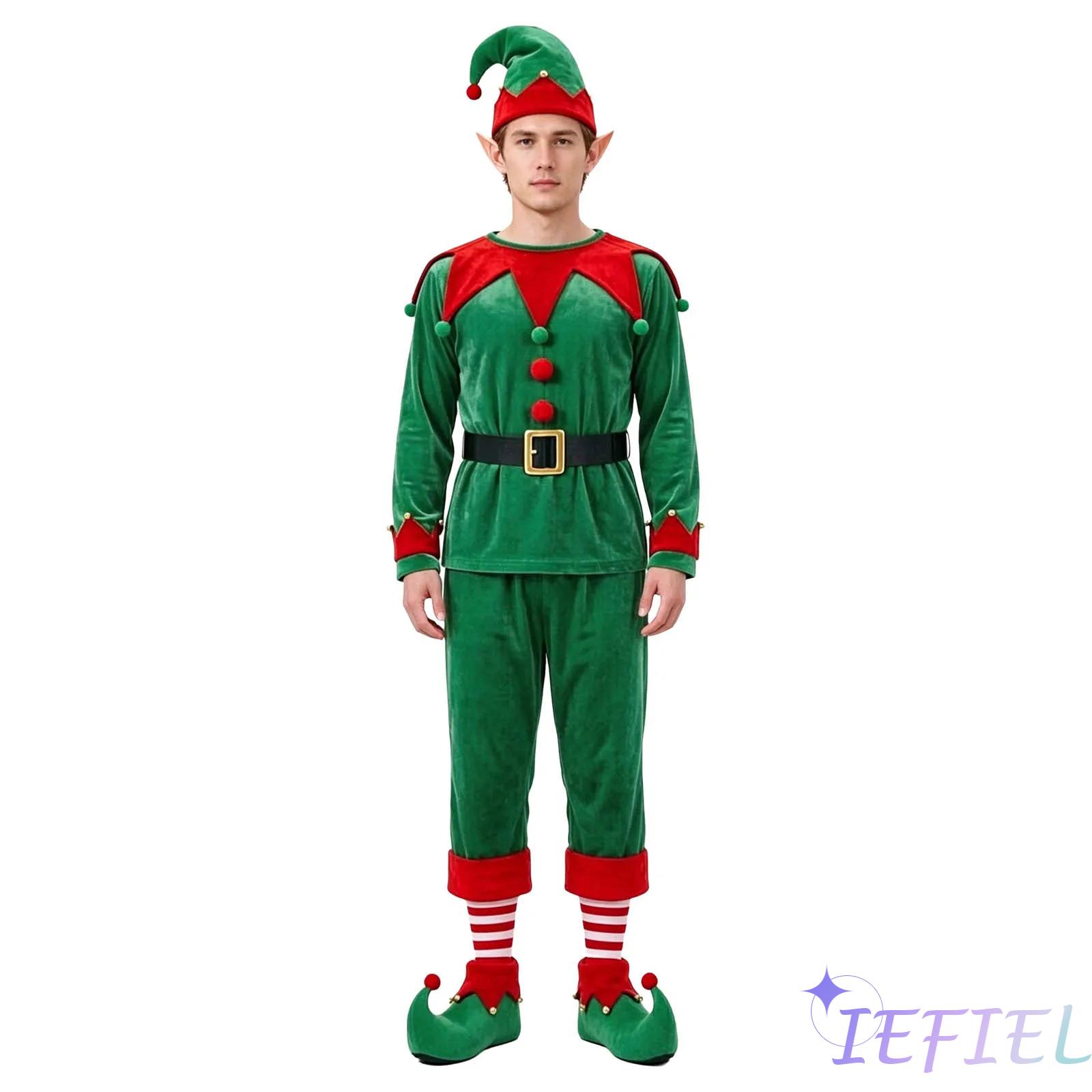 Women Shoes Xxl - Ensemble de Noël unisexe, costume d'elfe