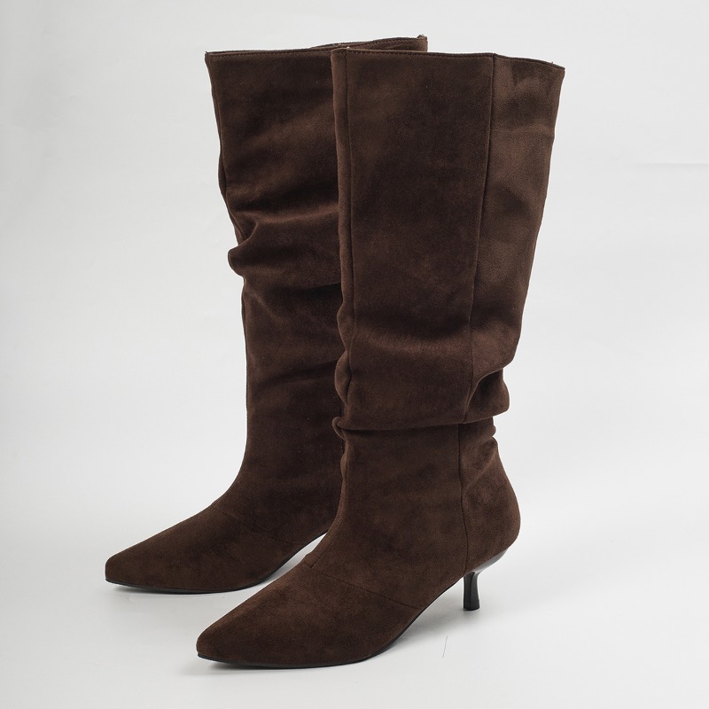 Knee High Boots Women - Bottes longues décontractées en fausse daim