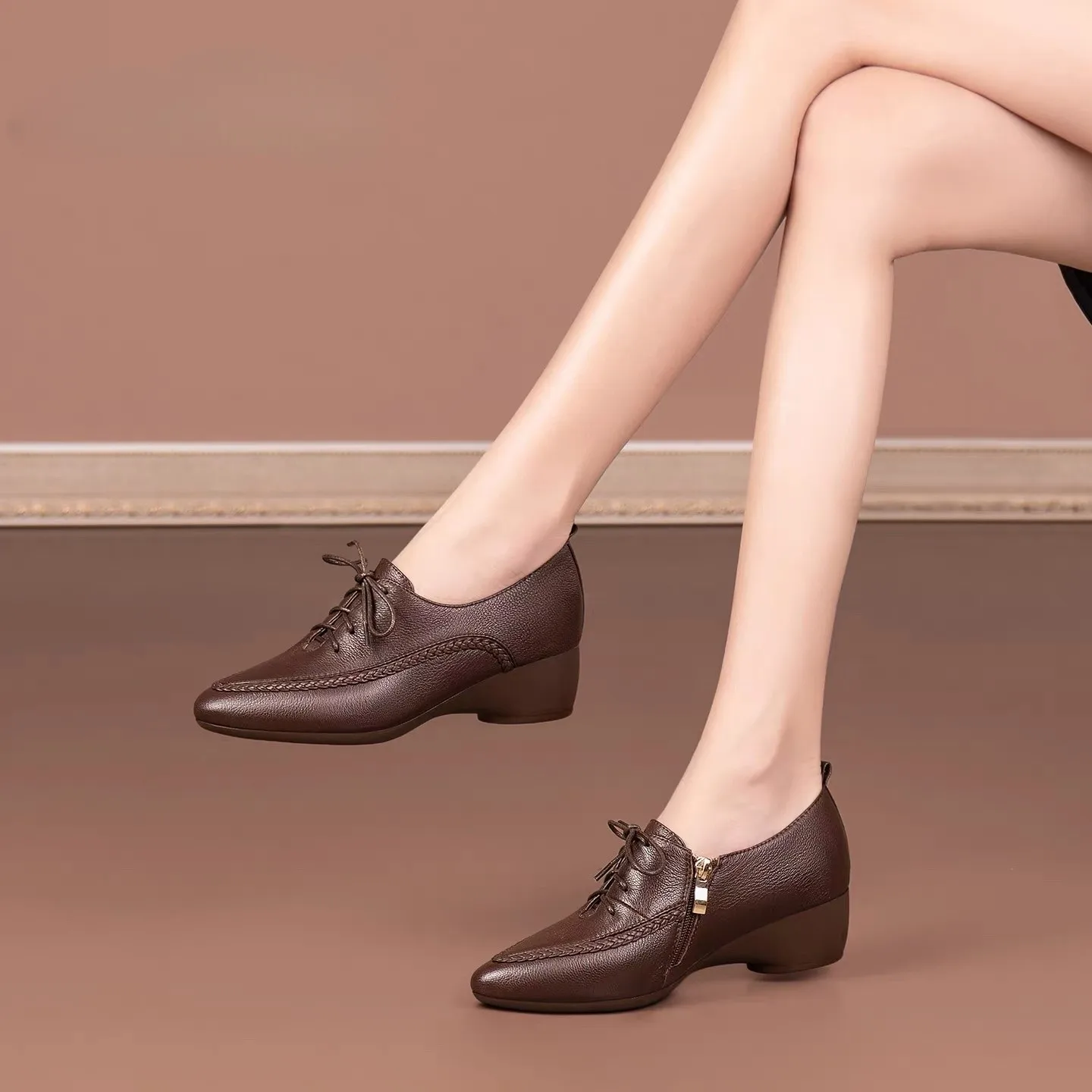 Chaussures Oxford à lacets, à  - Oxford Lace Up Women avis et prix