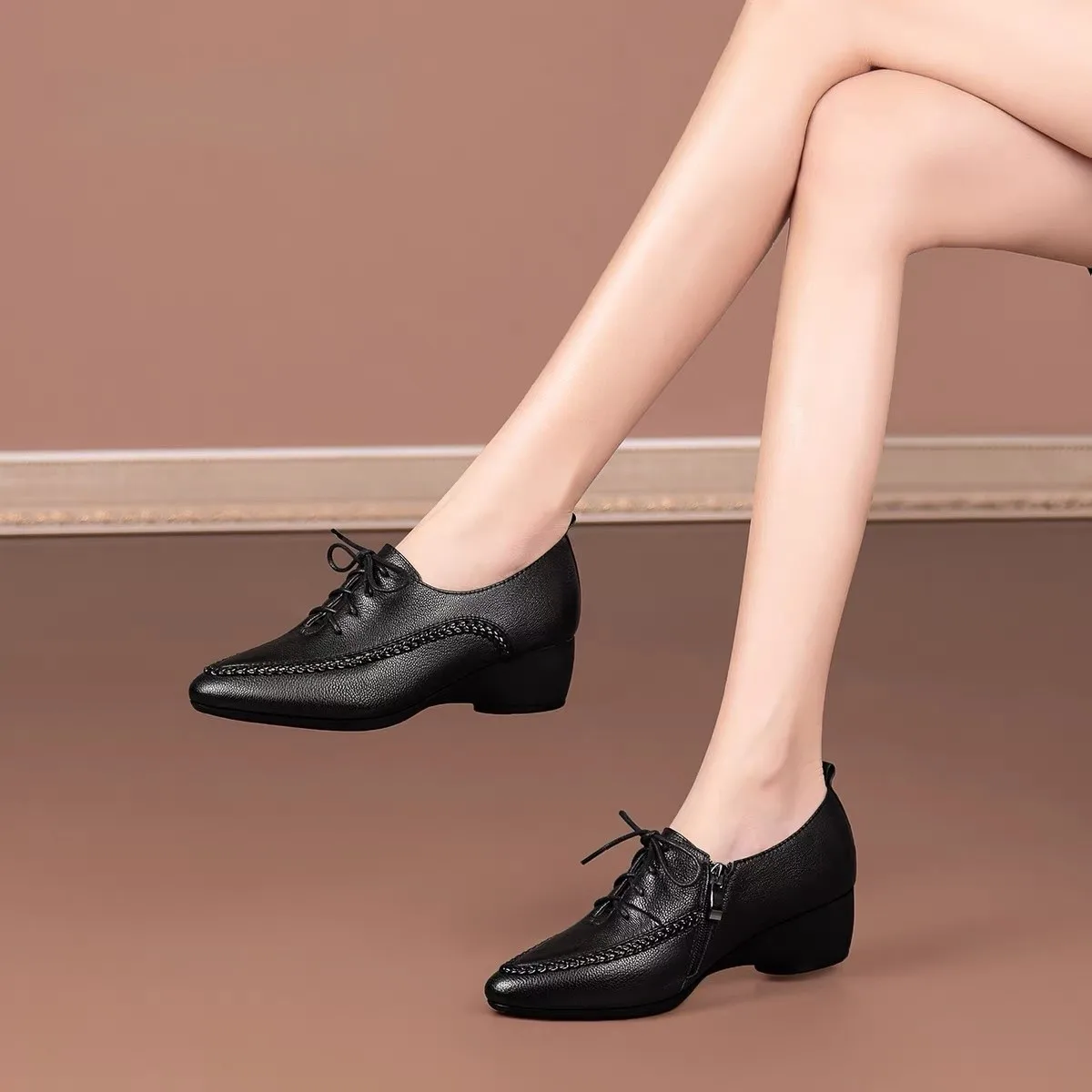 Chaussures Oxford à lacets, à  - Oxford Lace Up Women avis et prix