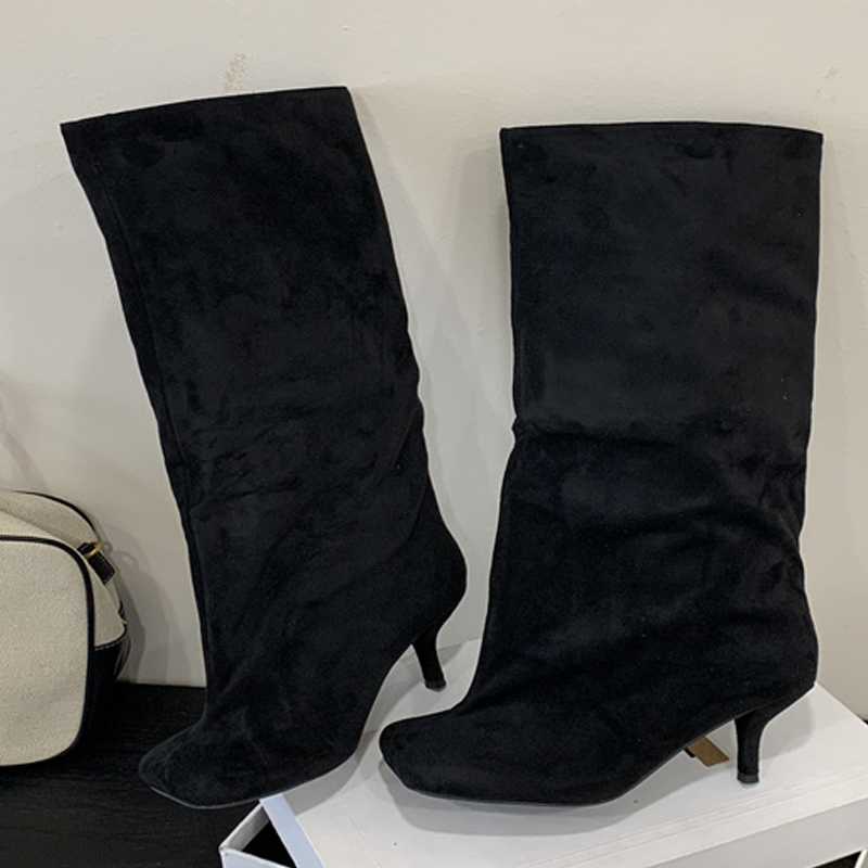 Hiver rue Punk bout rond femme - Knee High Boots Women avis et prix