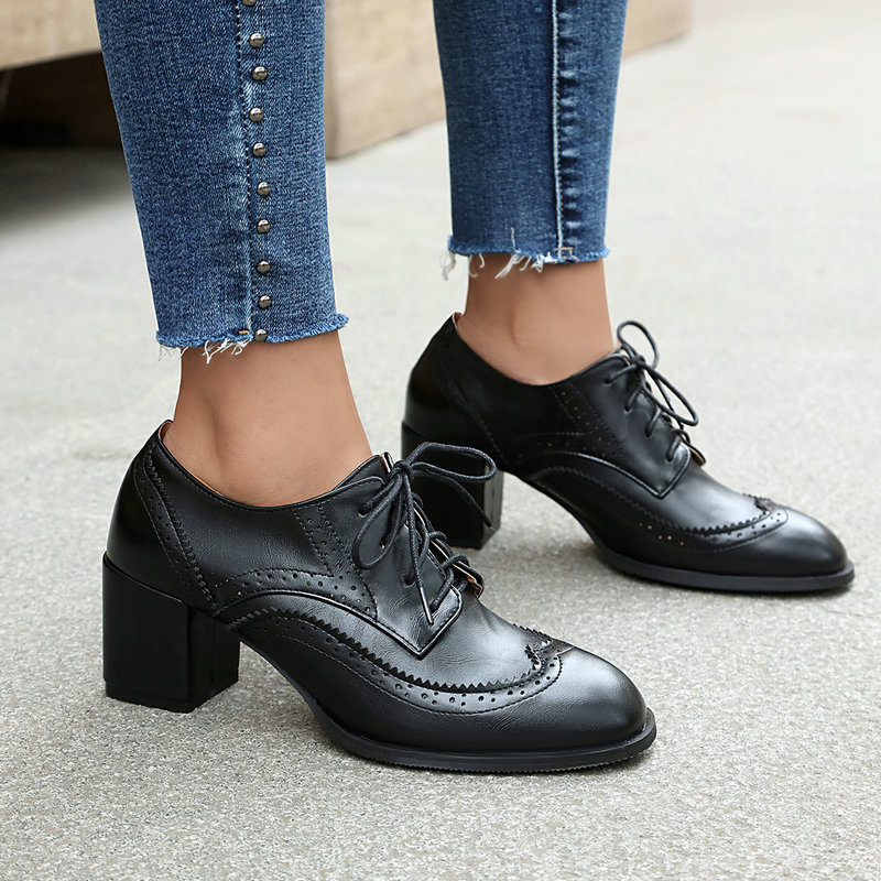 Escarpins britanniques à lacet - Oxford Lace Up Women avis et prix