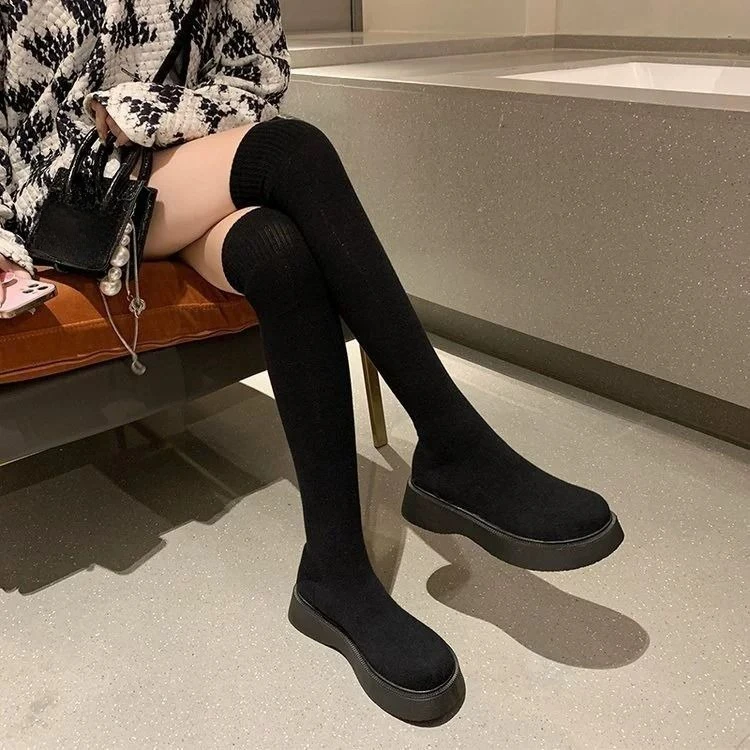 Bottes chaussettes élastiques  - Sock Boot Women avis et prix