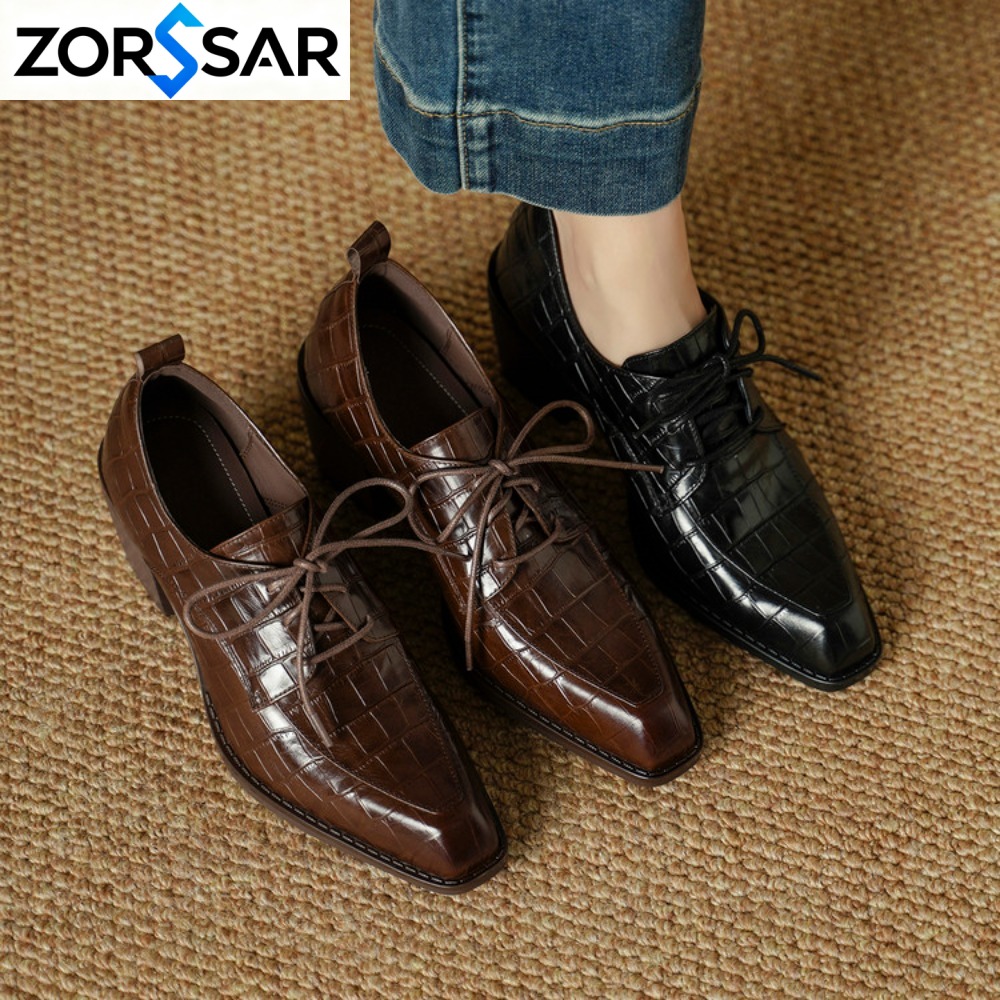 Chaussures pour femmes en cuir - Oxford Lace Up Women avis et prix