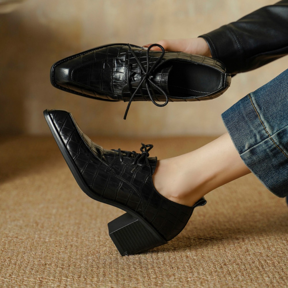 Chaussures pour femmes en cuir - Oxford Lace Up Women avis et prix