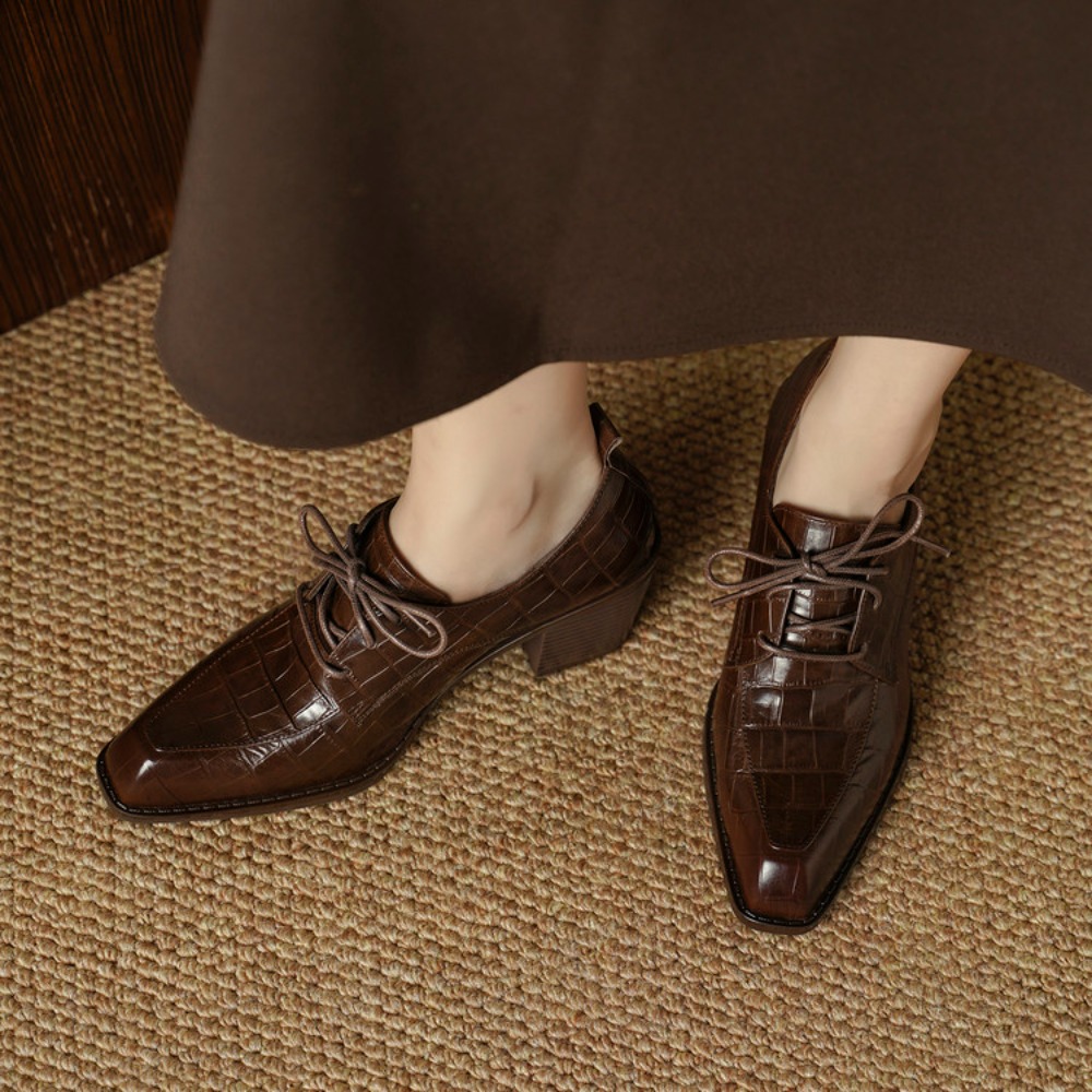 Chaussures pour femmes en cuir - Oxford Lace Up Women avis et prix