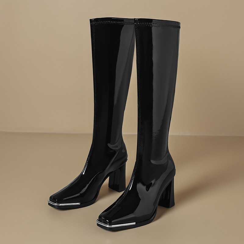 Bottes hautes d'automne à bout - Knee High Boots Women avis et prix