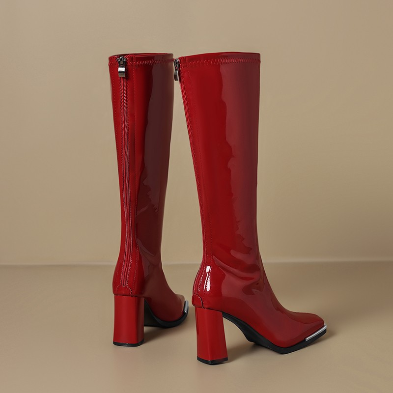 Bottes hautes d'automne à bout - Knee High Boots Women avis et prix