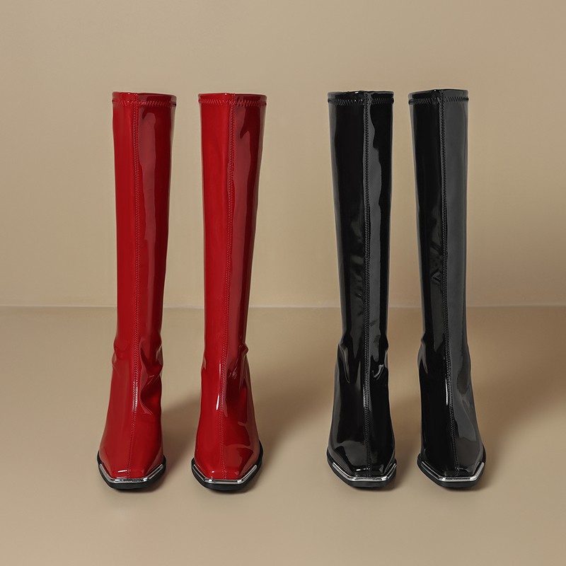 Bottes hautes d'automne à bout - Knee High Boots Women avis et prix